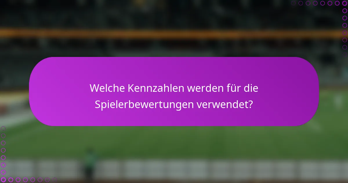 Welche Kennzahlen werden für die Spielerbewertungen verwendet?
